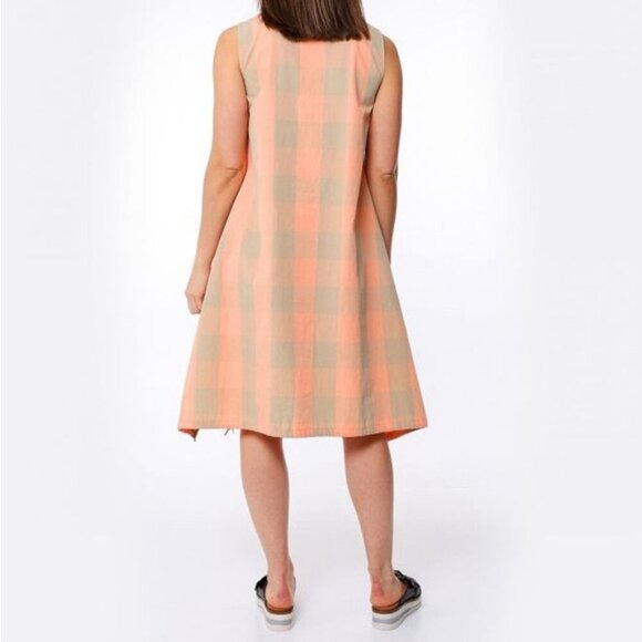 Oska Helmer Cotton Woven Check Dress Sz L/ XL - Picture 3 of 12